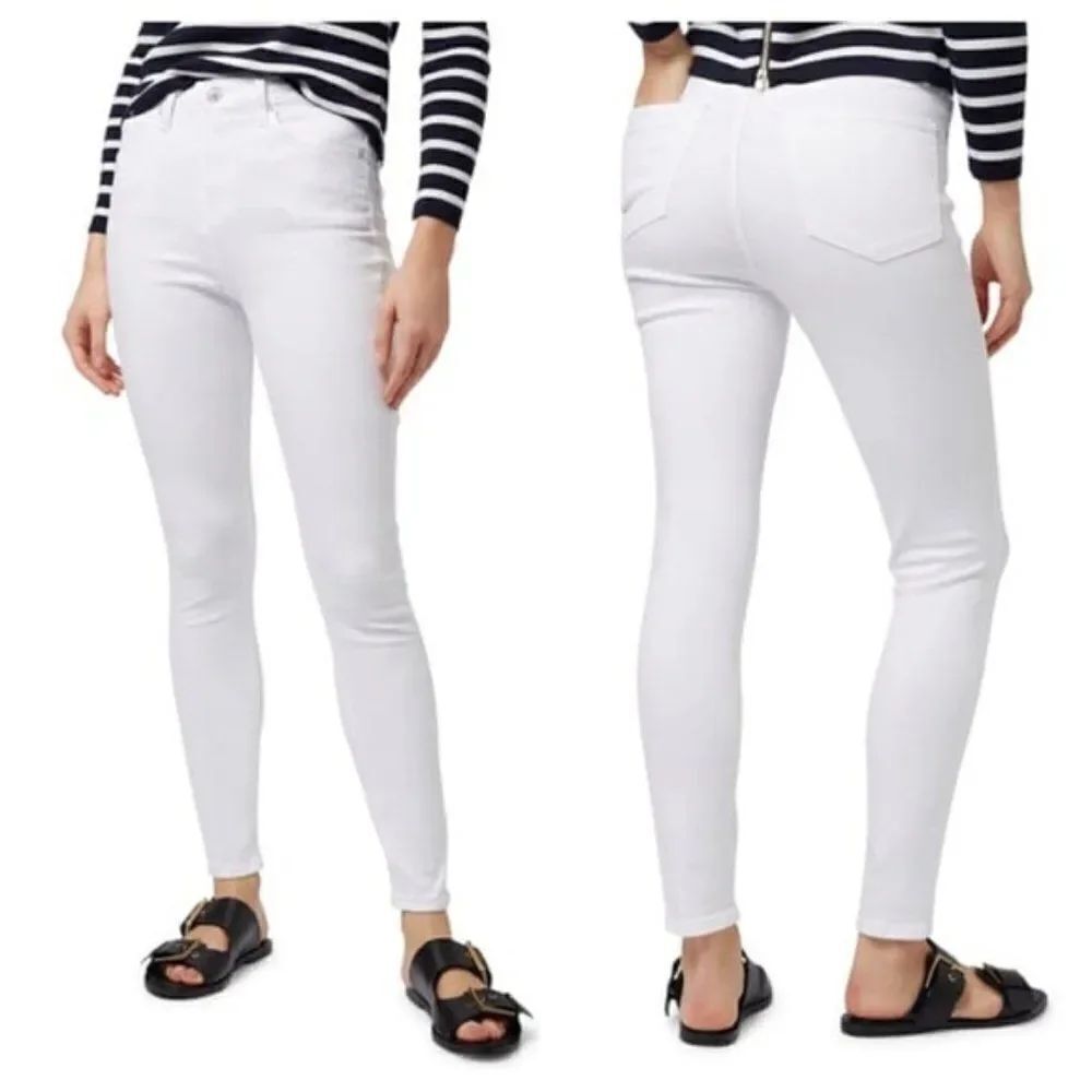 Topshop Moto Jamie High Waist Skinny Jeans - size 26 Petite in White